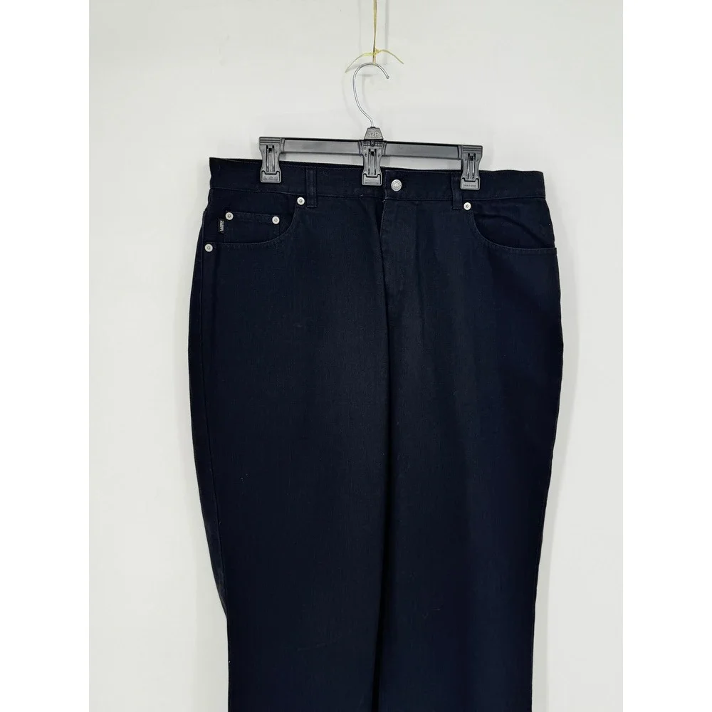 Lauren Ralph Lauren Jeans Womens 16W Black Good Straight Leg High Rise Cotton - Picture 2 of 14